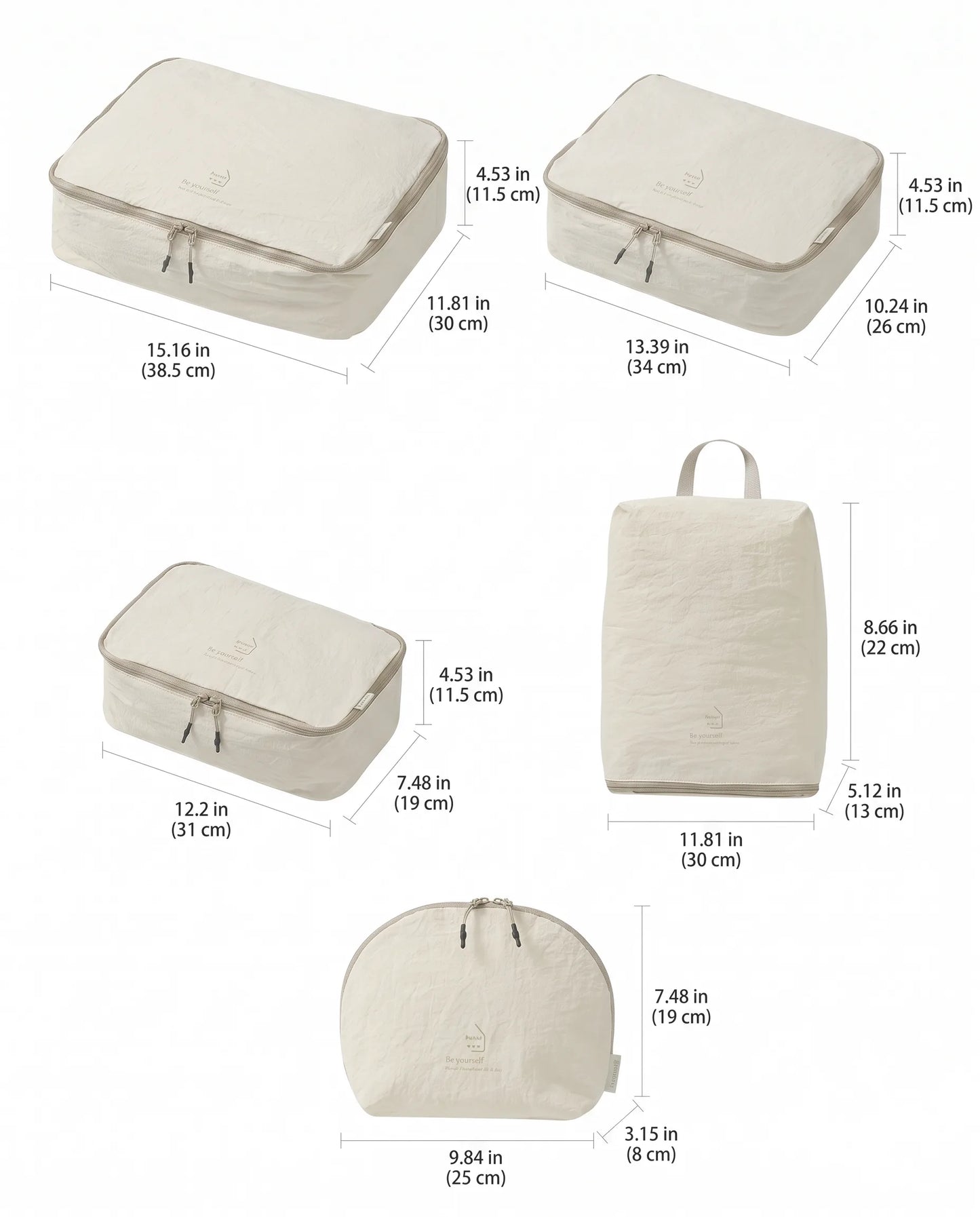 5-Piece Travel Packing Cube Set