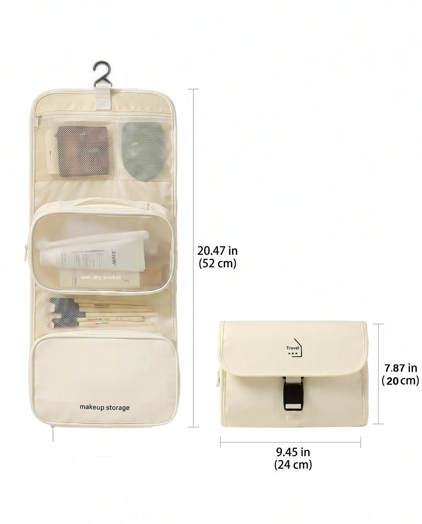 Modular Detachable Hanging Toiletry Bag