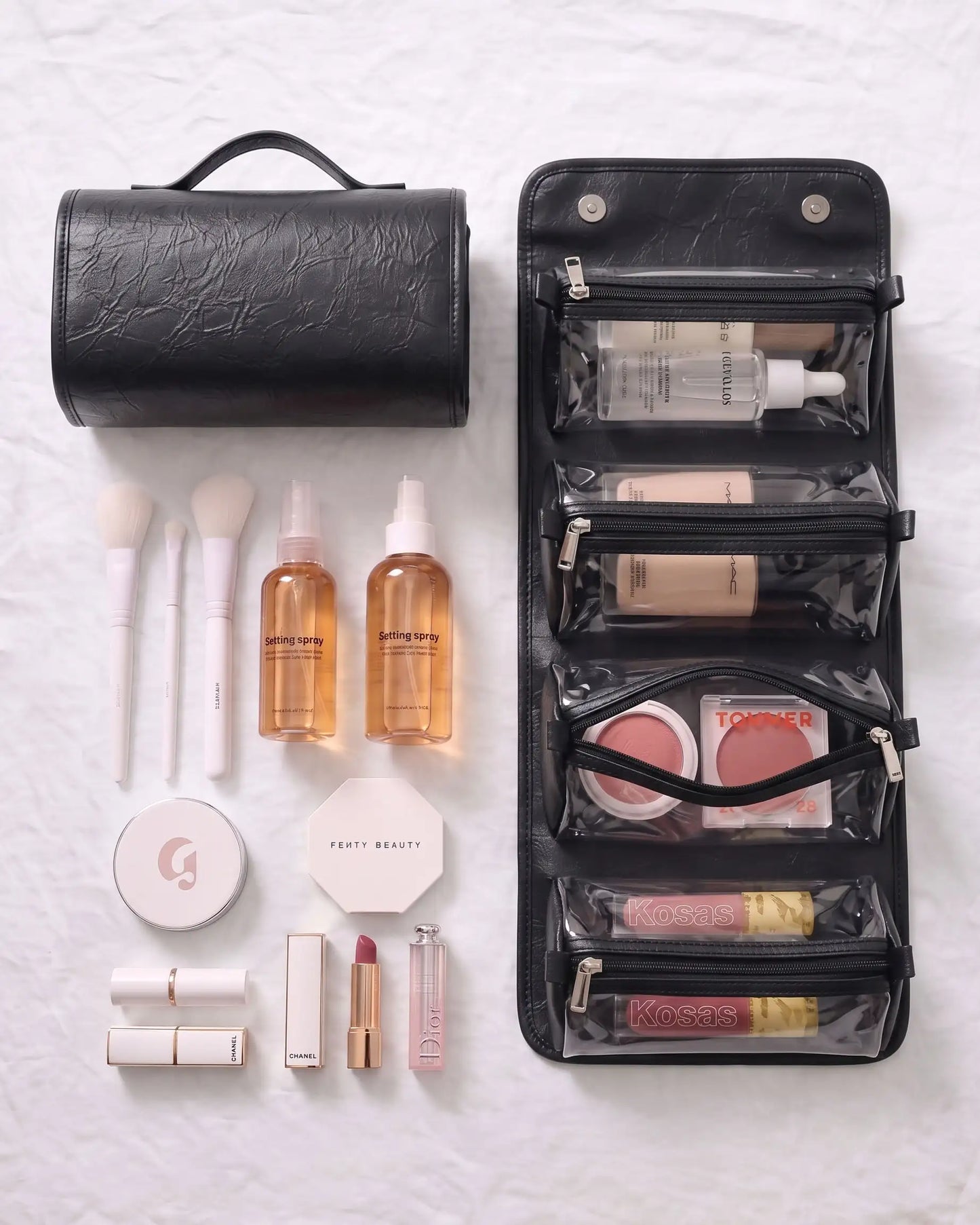 4-in-1 Roll-Up Detachable Makeup Case