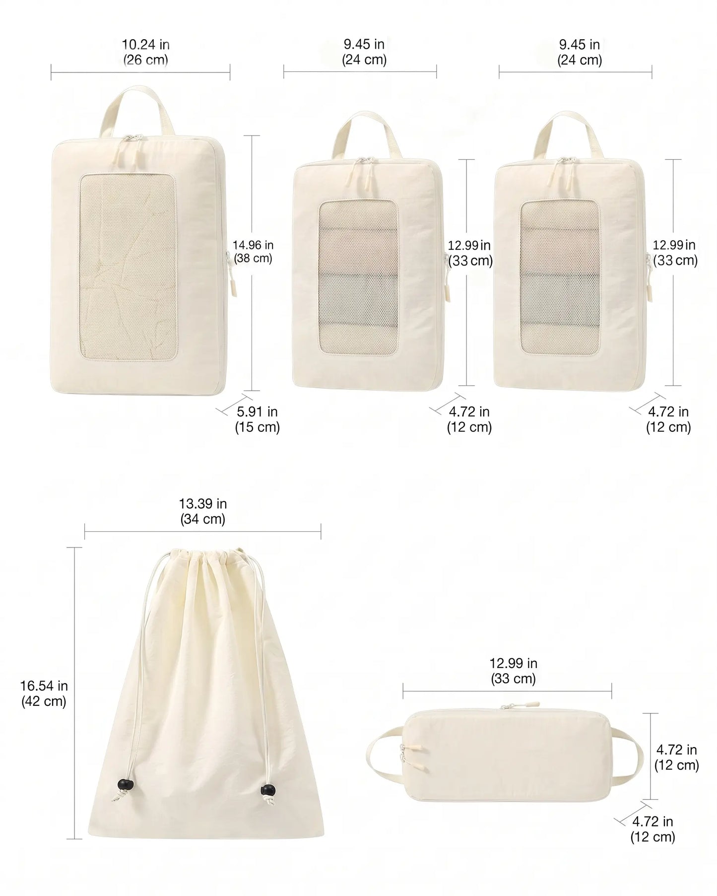 5-Piece Compression Packing Cube Set