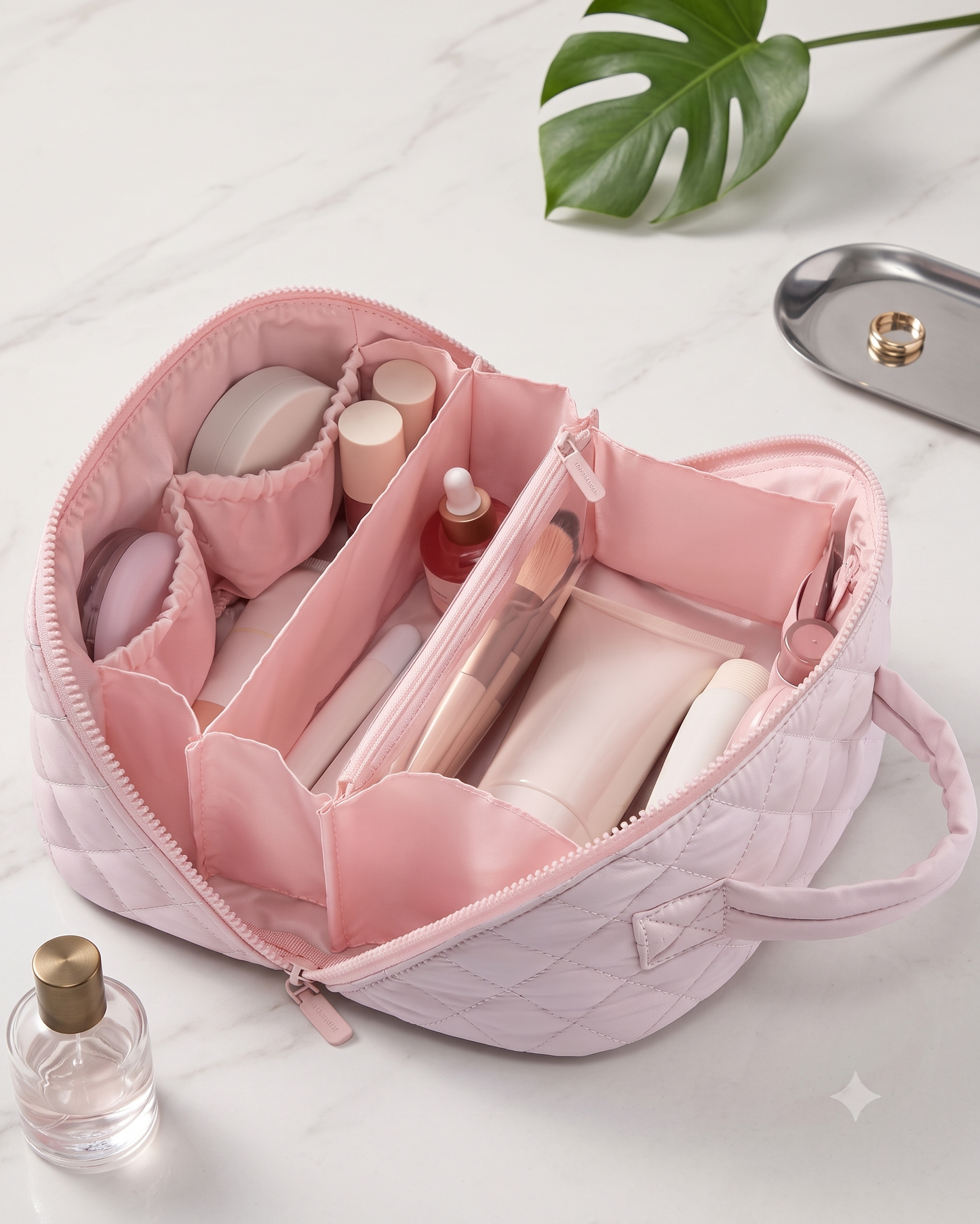 Divided Makeup Bag