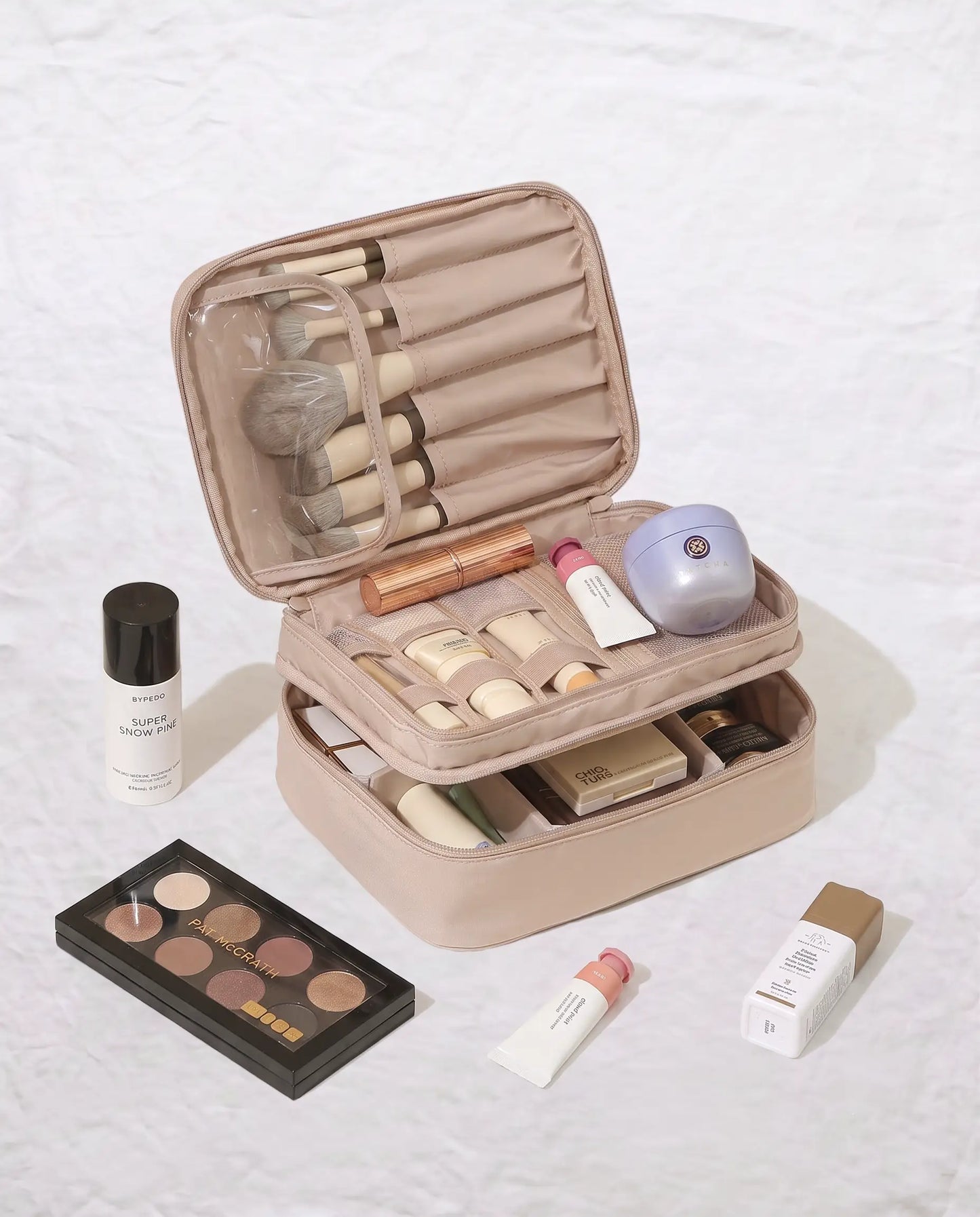 Adjustable Double-Layer Makeup Case