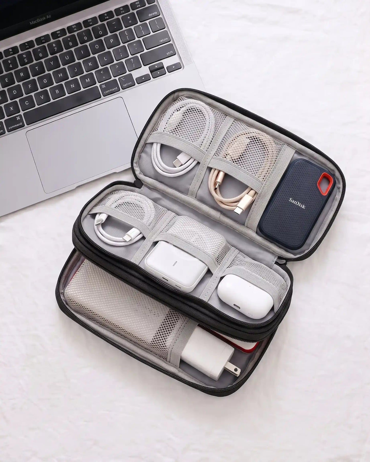 Double-Layer Tech Accessory Organizer