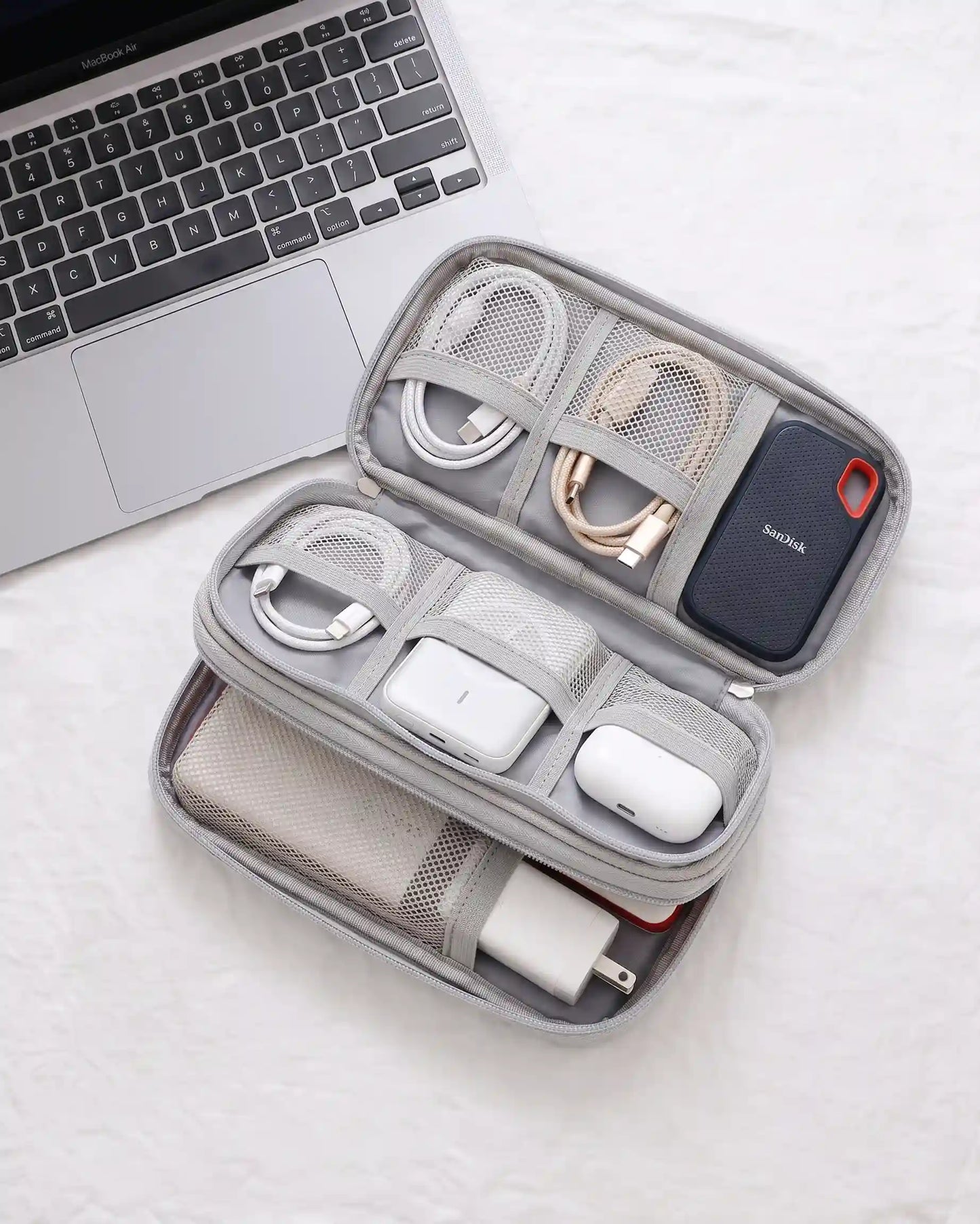 Double-Layer Tech Accessory Organizer