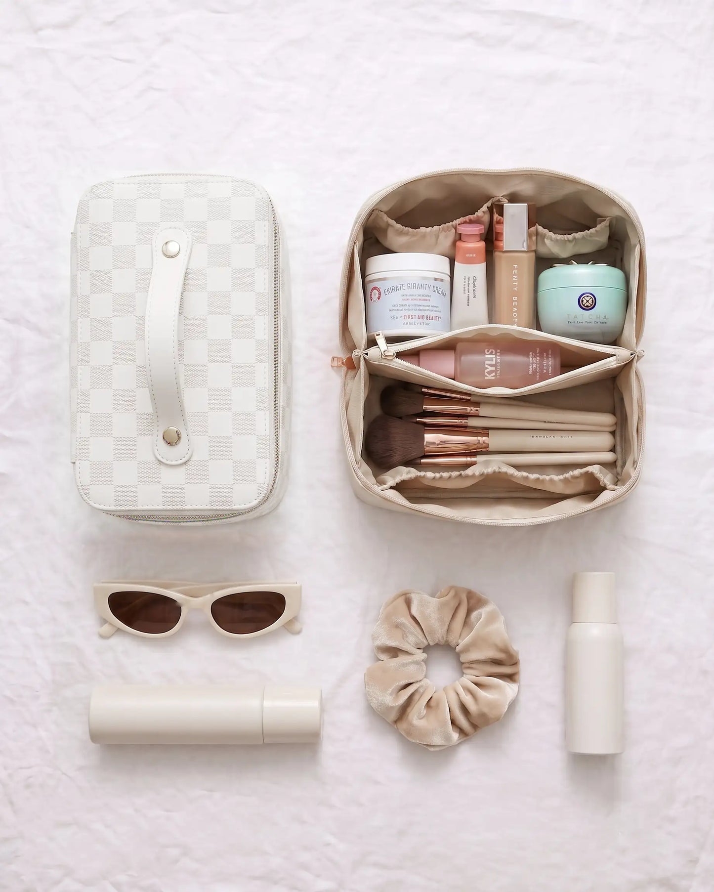 Flat-Lay Waterproof Makeup Bag